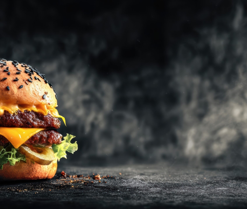 double-cheeseburger-dark-smoky-background